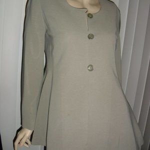 Donna Karan,DKjeans,fit flare,padded shoulders,button front,Brand New,sz4,UNIQUE